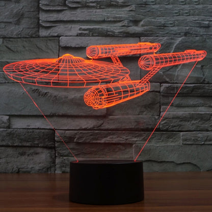 7 Color Discoloration Creative Visual Stereo Lamp Desk Lamp Night Light, Star Trek Battleship Style