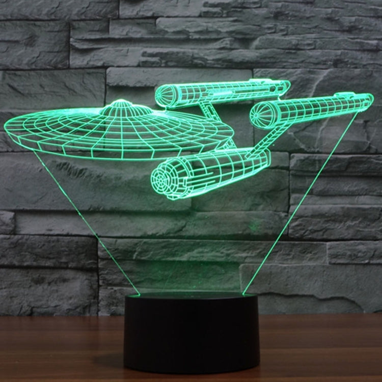 7 Color Discoloration Creative Visual Stereo Lamp Desk Lamp Night Light, Star Trek Battleship Style