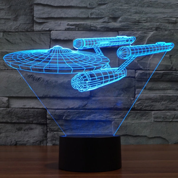 7 Color Discoloration Creative Visual Stereo Lamp Desk Lamp Night Light, Star Trek Battleship Style