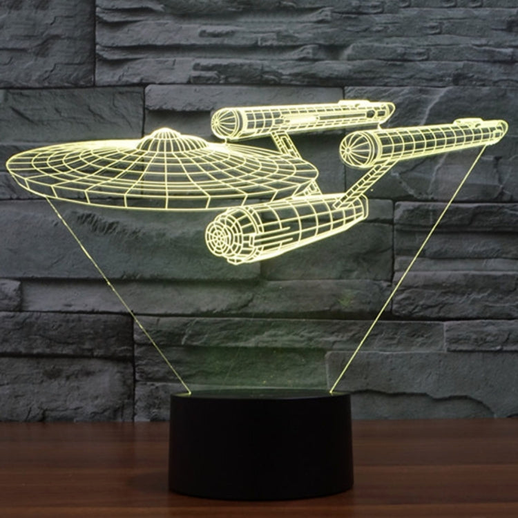 7 Color Discoloration Creative Visual Stereo Lamp Desk Lamp Night Light, Star Trek Battleship Style