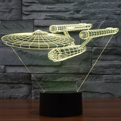 7 Color Discoloration Creative Visual Stereo Lamp Desk Lamp Night Light, Star Trek Battleship Style