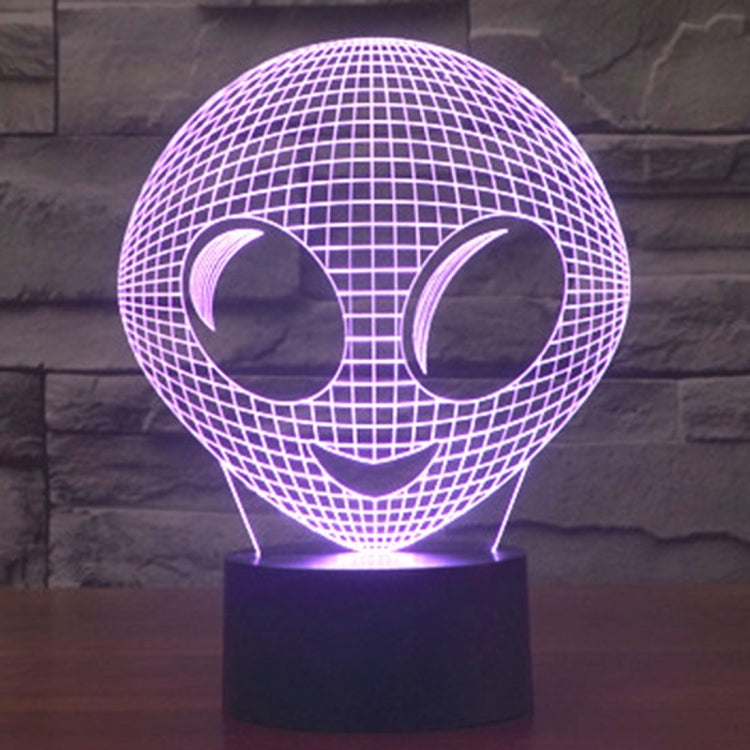 7 Color Discoloration Creative Visual Stereo Lamp Desk Lamp Night Light, Alien Style