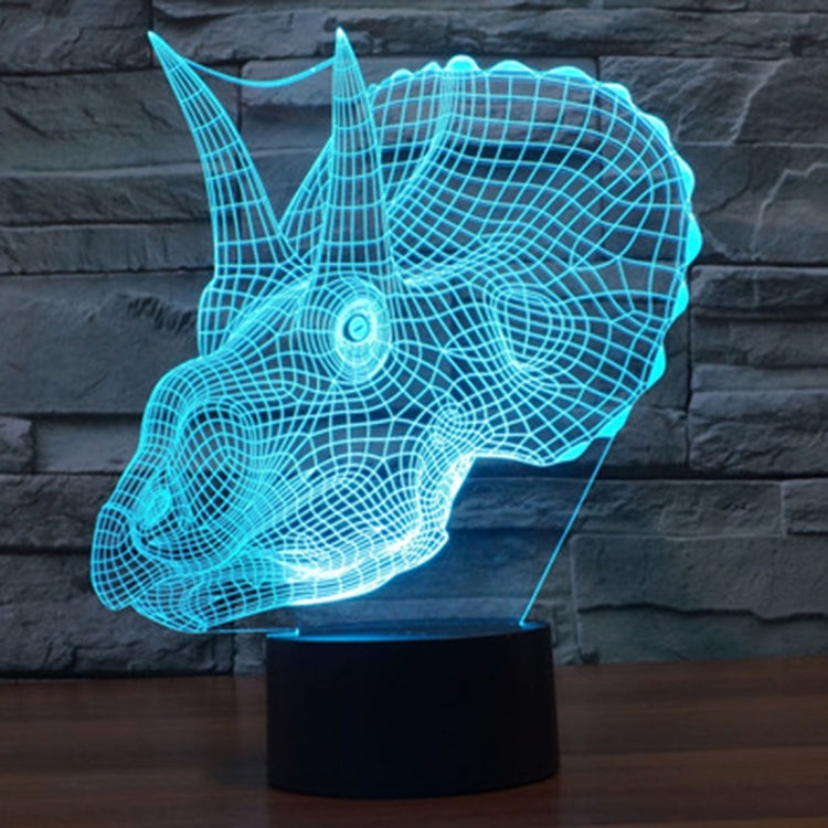 7 Color Discoloration Creative Visual Stereo Lamp Desk Lamp Night Light, Dinosaur Style