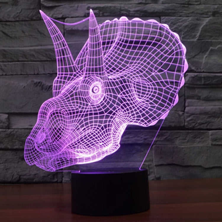 7 Color Discoloration Creative Visual Stereo Lamp Desk Lamp Night Light, Dinosaur Style