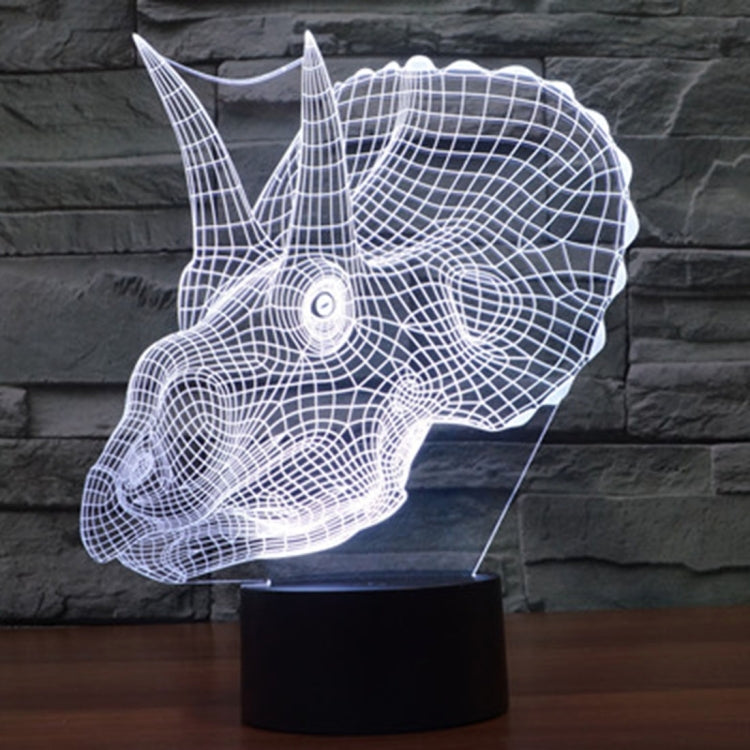7 Color Discoloration Creative Visual Stereo Lamp Desk Lamp Night Light, Dinosaur Style