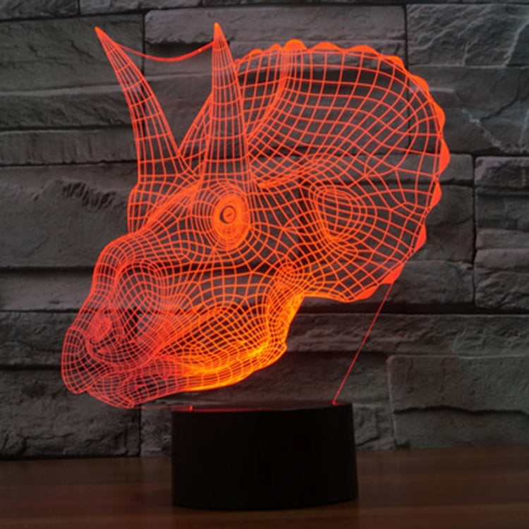 7 Color Discoloration Creative Visual Stereo Lamp Desk Lamp Night Light, Dinosaur Style