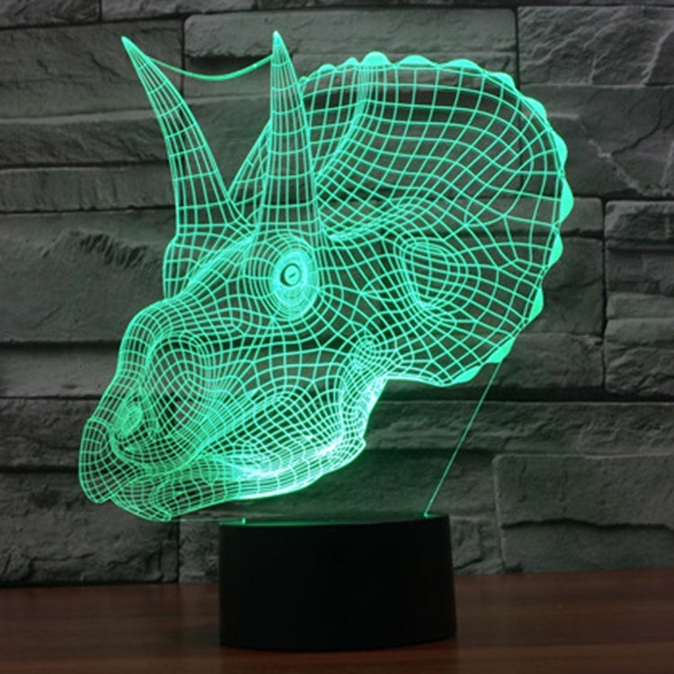 7 Color Discoloration Creative Visual Stereo Lamp Desk Lamp Night Light, Dinosaur Style