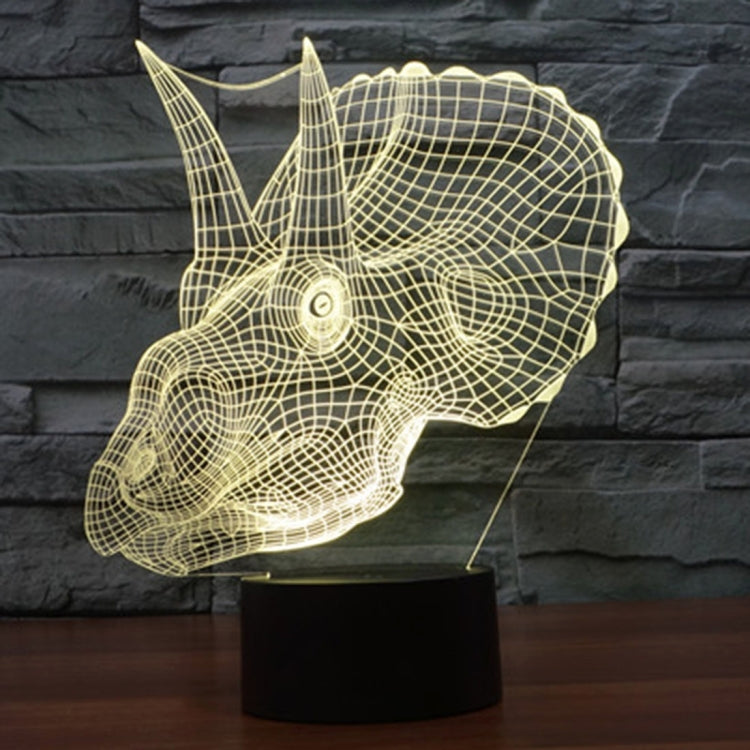 7 Color Discoloration Creative Visual Stereo Lamp Desk Lamp Night Light, Dinosaur Style