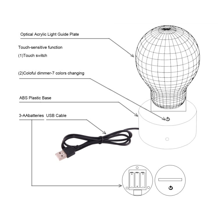 7 Color Discoloration Creative Visual Stereo Lamp Desk Lamp Night Light, Elaphurus Davidianus Style