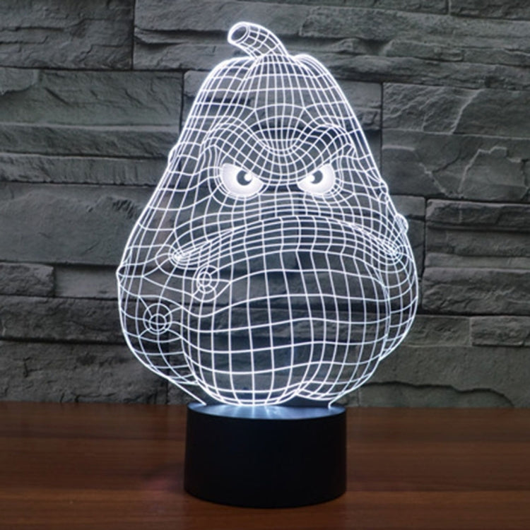 7 Color Discoloration Creative Visual Stereo Lamp Desk Lamp Night Light, White Gourd Style