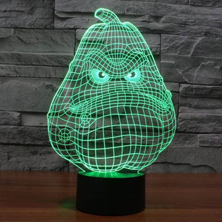 7 Color Discoloration Creative Visual Stereo Lamp Desk Lamp Night Light, White Gourd Style
