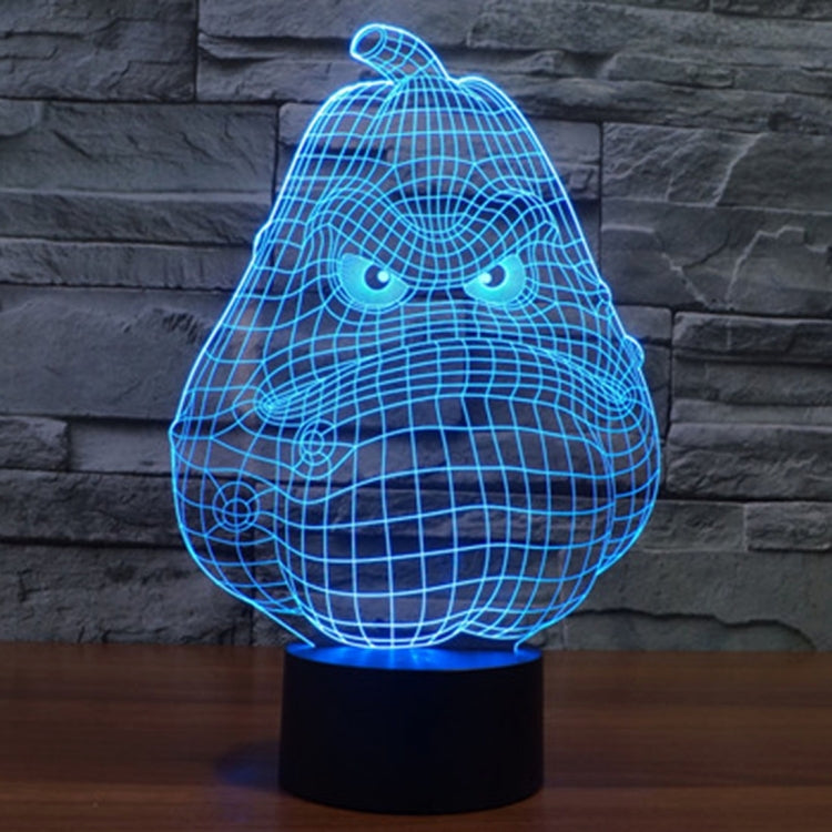 7 Color Discoloration Creative Visual Stereo Lamp Desk Lamp Night Light, White Gourd Style