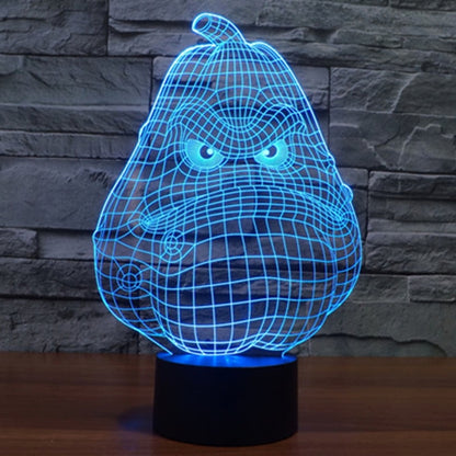 7 Color Discoloration Creative Visual Stereo Lamp Desk Lamp Night Light, White Gourd Style