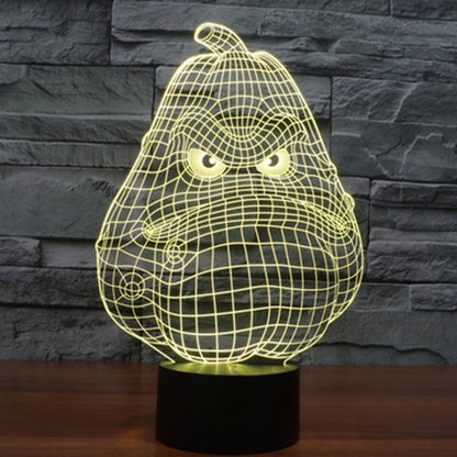 7 Color Discoloration Creative Visual Stereo Lamp Desk Lamp Night Light, White Gourd Style