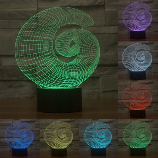 7 Color Discoloration Creative Visual Stereo Lamp Desk Lamp Night Light, Abstract Style