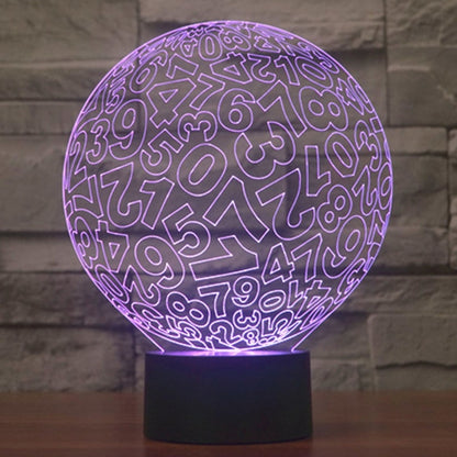 7 Color Discoloration Creative Visual Stereo Lamp Desk Lamp Night Light, Numbers Style