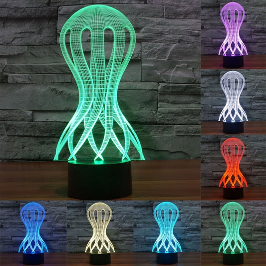 7 Color Discoloration Creative Visual Stereo Lamp Desk Lamp Night Light, Acaleph Style