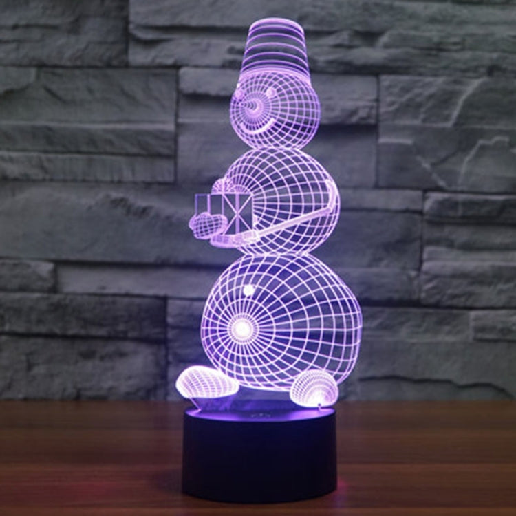 7 Color Discoloration Creative Visual Stereo Lamp Desk Lamp Night Light, Snowman Style Model 2