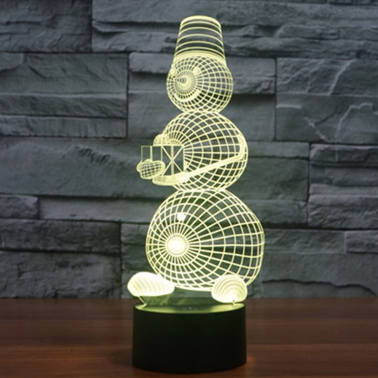 7 Color Discoloration Creative Visual Stereo Lamp Desk Lamp Night Light, Snowman Style Model 2