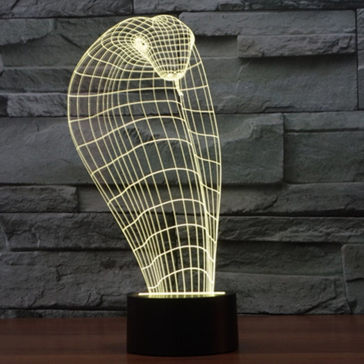 7 Color Discoloration Creative Visual Stereo Lamp Desk Lamp Night Light, Cobra Style