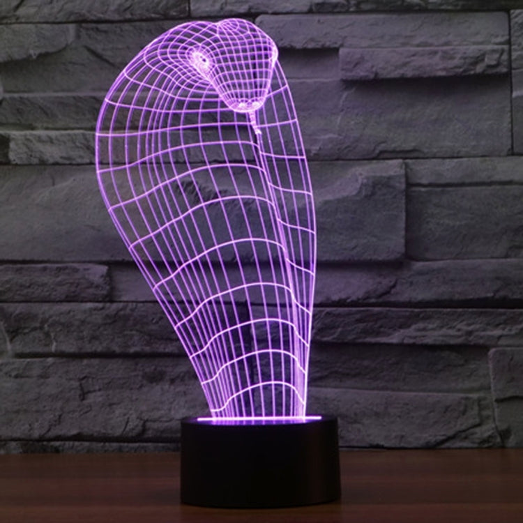 7 Color Discoloration Creative Visual Stereo Lamp Desk Lamp Night Light, Cobra Style