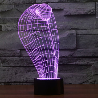 7 Color Discoloration Creative Visual Stereo Lamp Desk Lamp Night Light, Cobra Style
