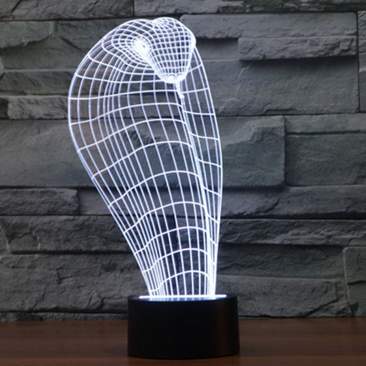 7 Color Discoloration Creative Visual Stereo Lamp Desk Lamp Night Light, Cobra Style