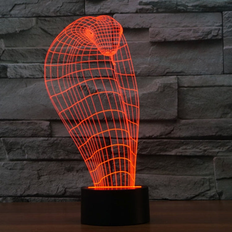 7 Color Discoloration Creative Visual Stereo Lamp Desk Lamp Night Light, Cobra Style