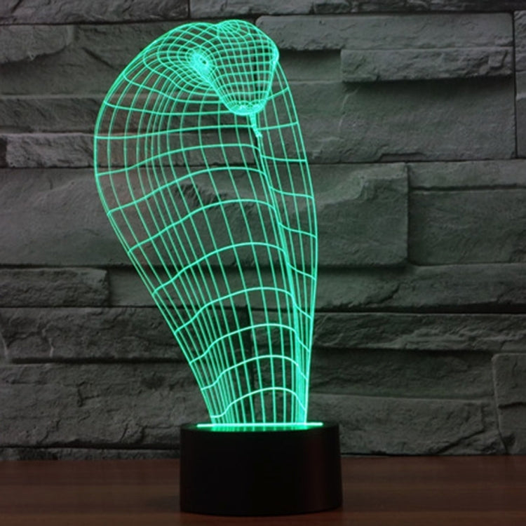 7 Color Discoloration Creative Visual Stereo Lamp Desk Lamp Night Light, Cobra Style