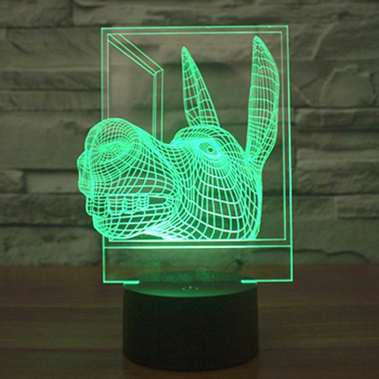 7 Colour Discoloration Creative Visual Stereo Lamp Desk Lamp Night Light, Donkey Shape