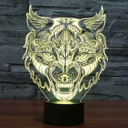 7 Colour Discoloration Creative Visual Stereo Lamp Desk Lamp Night Light, Leopard Shape