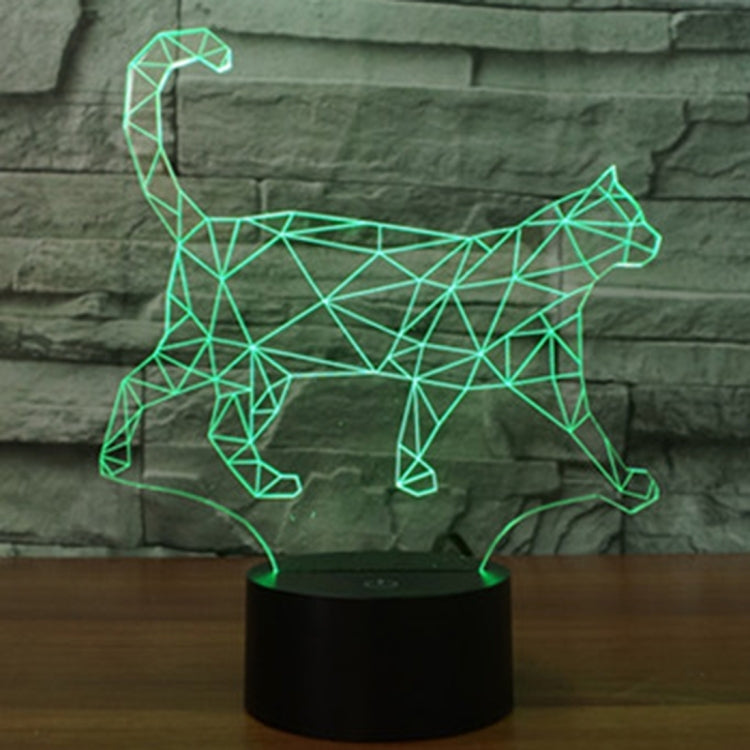 7 Colour Discoloration Creative Visual Stereo Lamp Desk Lamp Night Light, Walking Cat Shape
