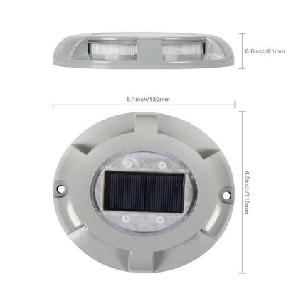 مصباح أرضي LED يعمل بالطاقة الشمسية ومدمج، مقاوم للماء IP68، مصباح حديقة خارجي