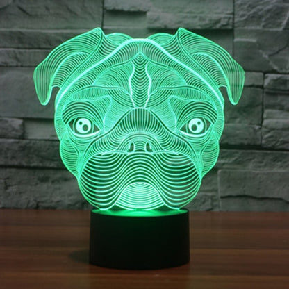 7 Color Discoloration Creative Visual Stereo Lamp Desk Lamp Night Light, Dog Shape