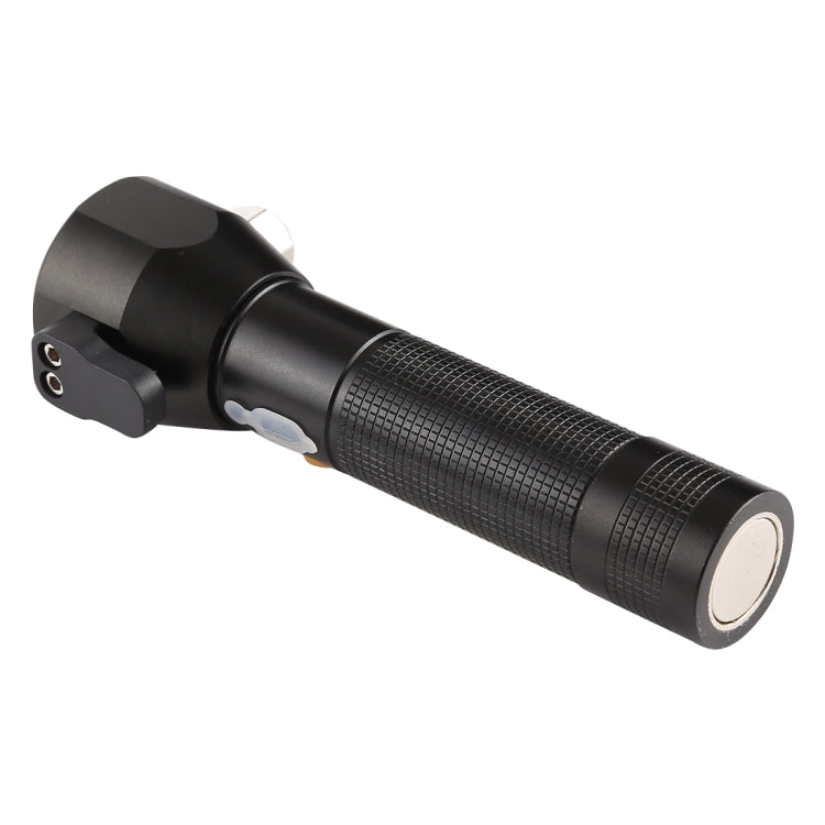 مصباح يدوي LED قابل لإعادة الشحن ومقاوم للماء IPX4 بقوة 10 وات و450 لومن مع مطرقة أمان و3 أوضاع