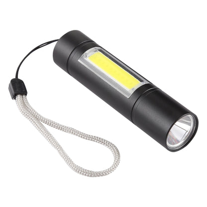 A1 USB Charging Waterproof Fixed Focus XPE + COB Flashlight with 3-Modes & Storage Box, A1