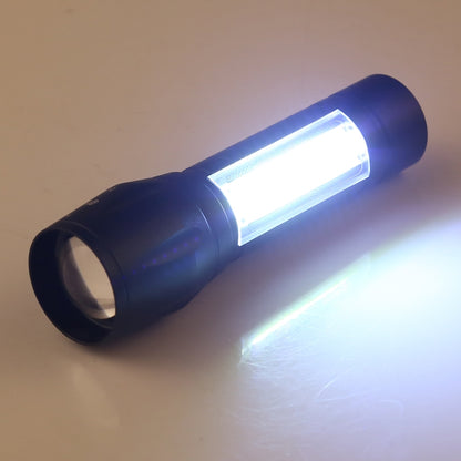 A2 USB Charging Waterproof Zoomable XPE + COB Flashlight with 3-Modes & Storage Box, A2