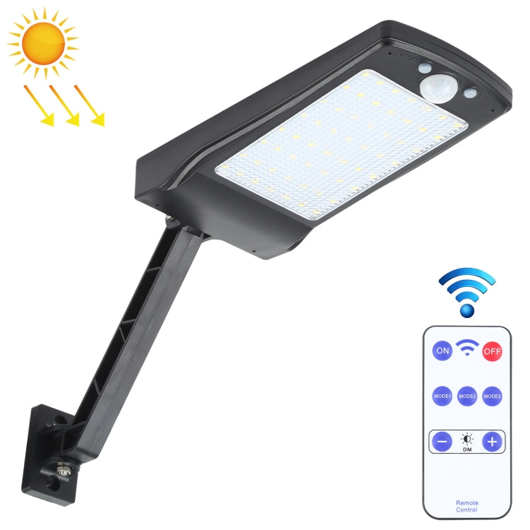 12 واط 56 مصباح LED SMD 2835 للمنزل الخارجي IP65 مقاوم للماء مع جهاز تحكم عن بعد يعمل بالطاقة الشمسية ومصباح مستشعر لجسم الإنسان