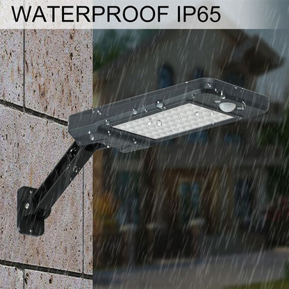 12 واط 56 مصباح LED SMD 2835 للمنزل الخارجي IP65 مقاوم للماء مع جهاز تحكم عن بعد يعمل بالطاقة الشمسية ومصباح مستشعر لجسم الإنسان