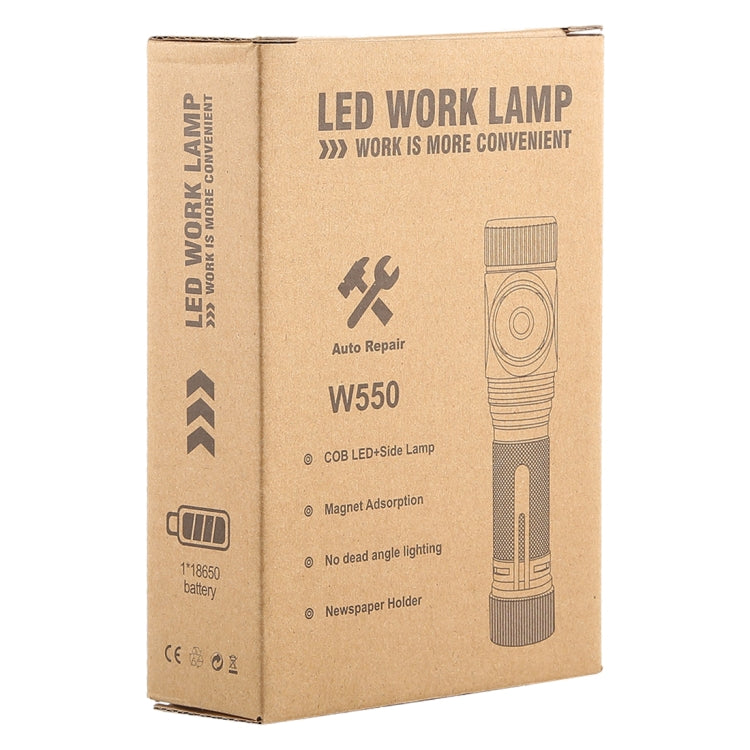 مصباح عمل LED قوي مقاوم للماء T6 + COB IPX6 بقدرة 10 وات 800 لومن مع شحن USB و5 أوضاع