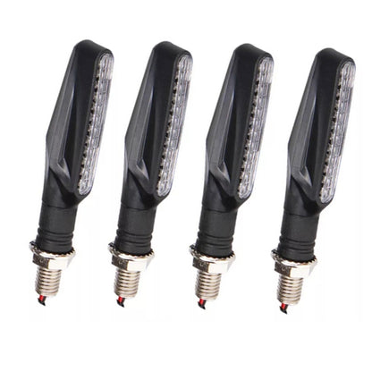 4 PCS DC 12V Motorcycle 12-LED Turn Signal Indicators Blinker Light, (Yellow Light), 12 LED