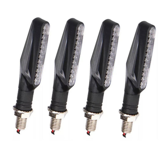 4 PCS DC 12V Motorcycle 12-LED Turn Signal Indicators Blinker Light, (Yellow Light), 12 LED