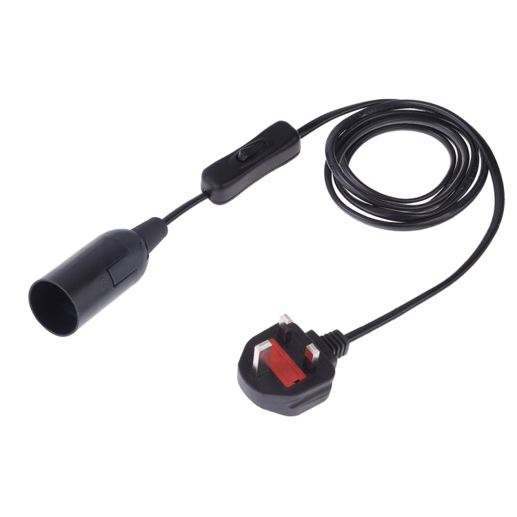 E14 Wire Cap Switch Lamp Holder Chandelier Power Socket with 1.8m Extension Cable, Big UK Plug, Big UK Plug, 1.8m