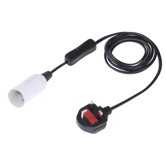 E14 Wire Cap Switch Lamp Holder Chandelier Power Socket with 1.8m Extension Cable, Big UK Plug, Big UK Plug, 1.8m