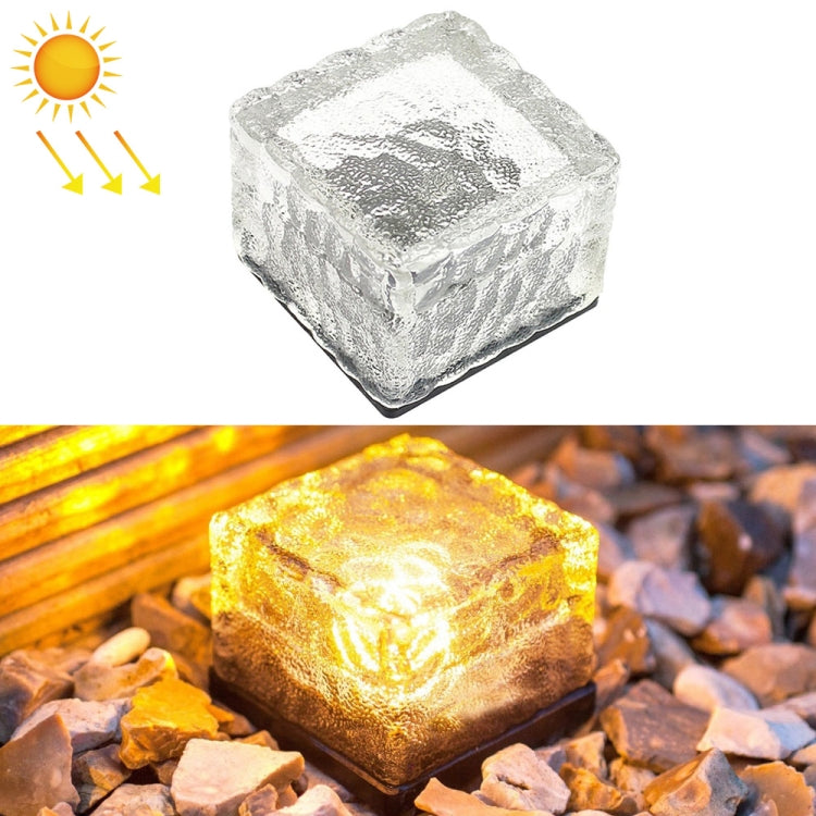 مصباح LED خارجي مربع الشكل يعمل بالطاقة الشمسية مصنوع من الزجاج المقوى، مصباح إضاءة مدمج للحديقة مقاوم للماء IP55، المقاس: 7 × 7 × 5 سم، 7 × 7 × 5 سم