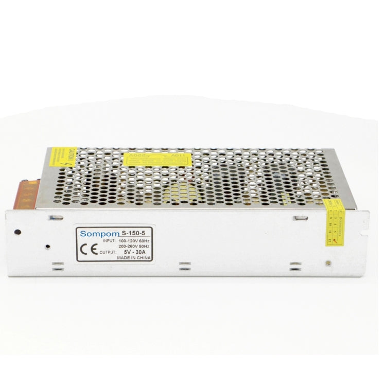 SOMPOM S-150-5 150W 5V 30A Switching Driver LED Light Strip Display Screen Lighting Monitor Power Supply, 150W 5V/30A