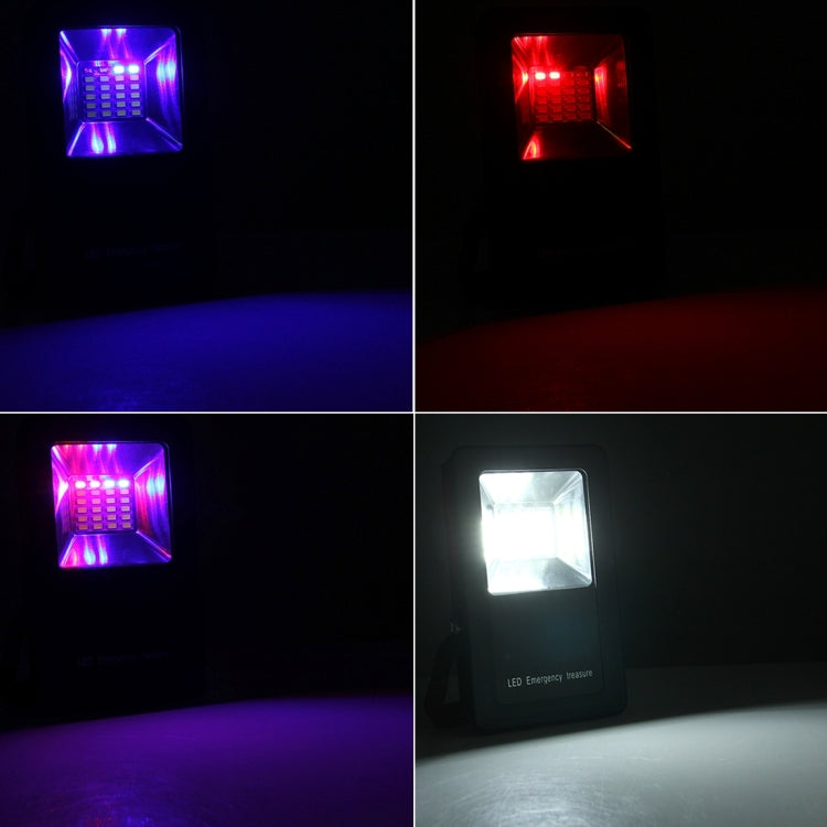 24 مصباح LED SMD5730 2400LM 6000-6500K أضواء تحذيرية وامضة باللونين الأحمر والأزرق محمولة مع حامل، 30 واط/2400LM 6000-6500K