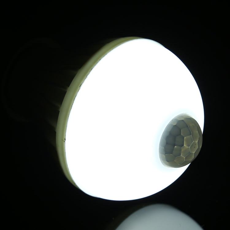 E27 7W 16 LEDs SMD 5730 450LM Infrared Motion Sensor LED Light Bulb, Sensor Distance: 4-6m, AC 220V, E27 7W White Light, E27 7W Warm White