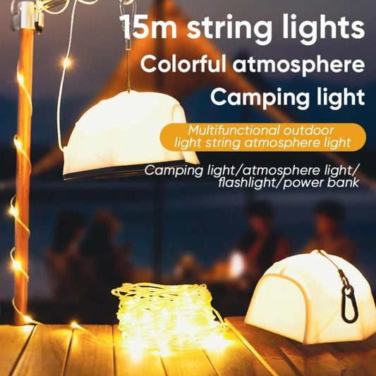 KXK-505 Multifunctional Tent Camping Llight with 15m String Light, KXK-505
