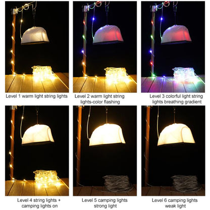 KXK-505 Multifunctional Tent Camping Llight with 15m String Light, KXK-505